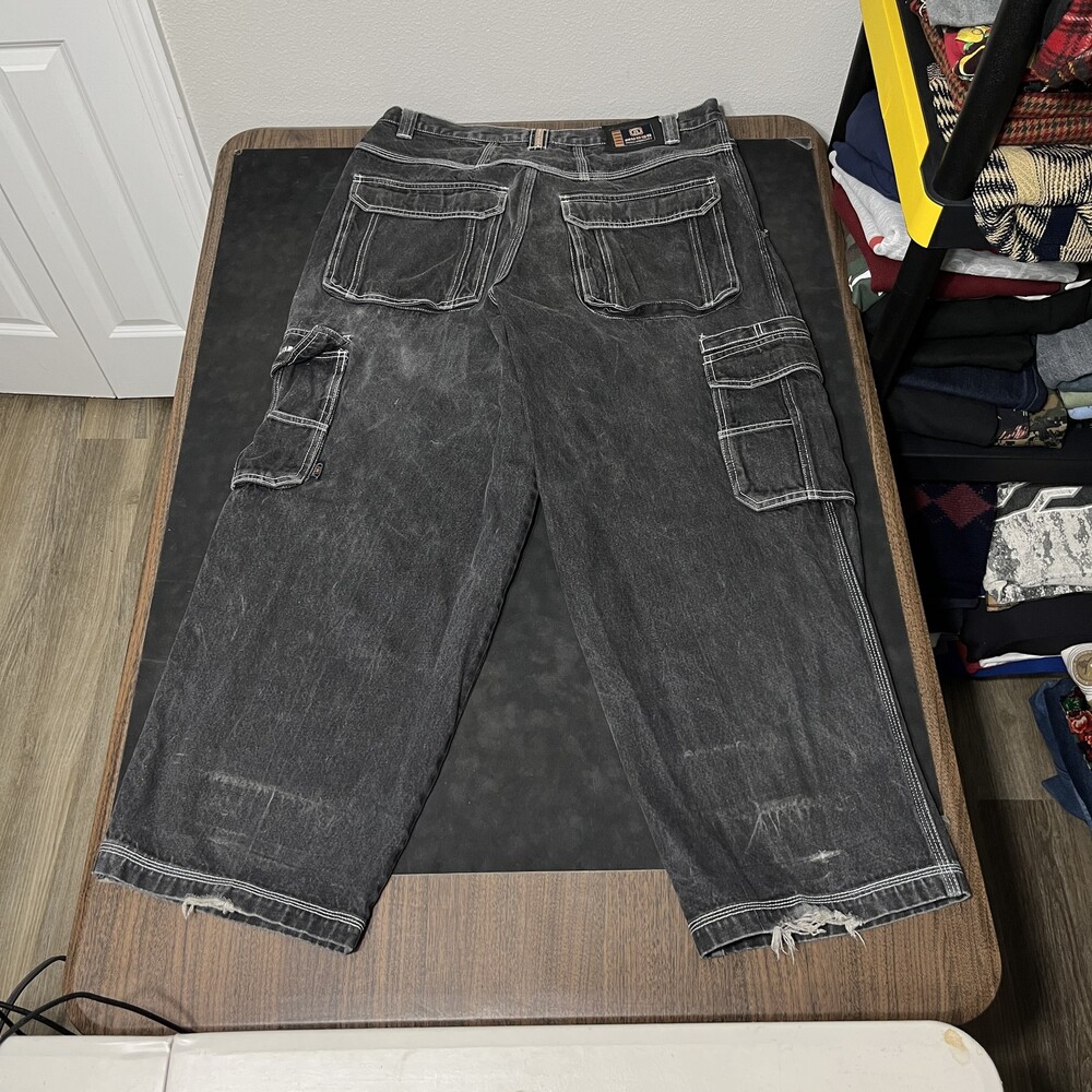 Musso Jeans JNCO Baggy Charcoal Cargo Carpenter Baggy Denim Southpole Y2K Russia